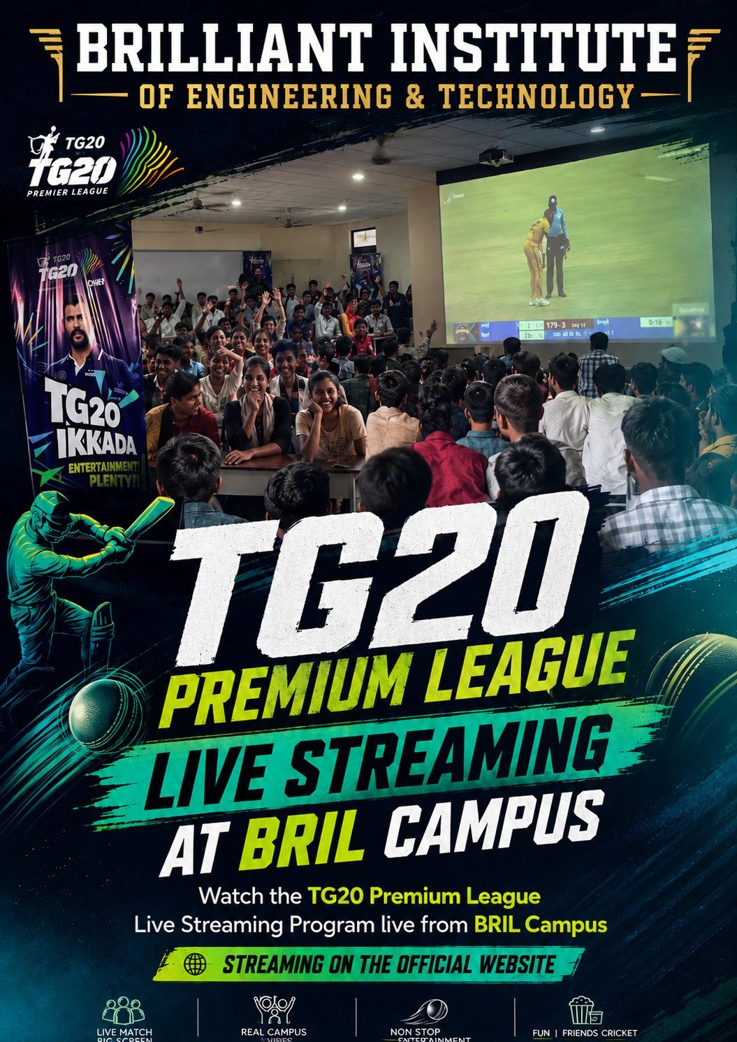10 JULY 2026 - TG20 PREMIUM LEAGUE LIVE STREAMING – BRIL Campus